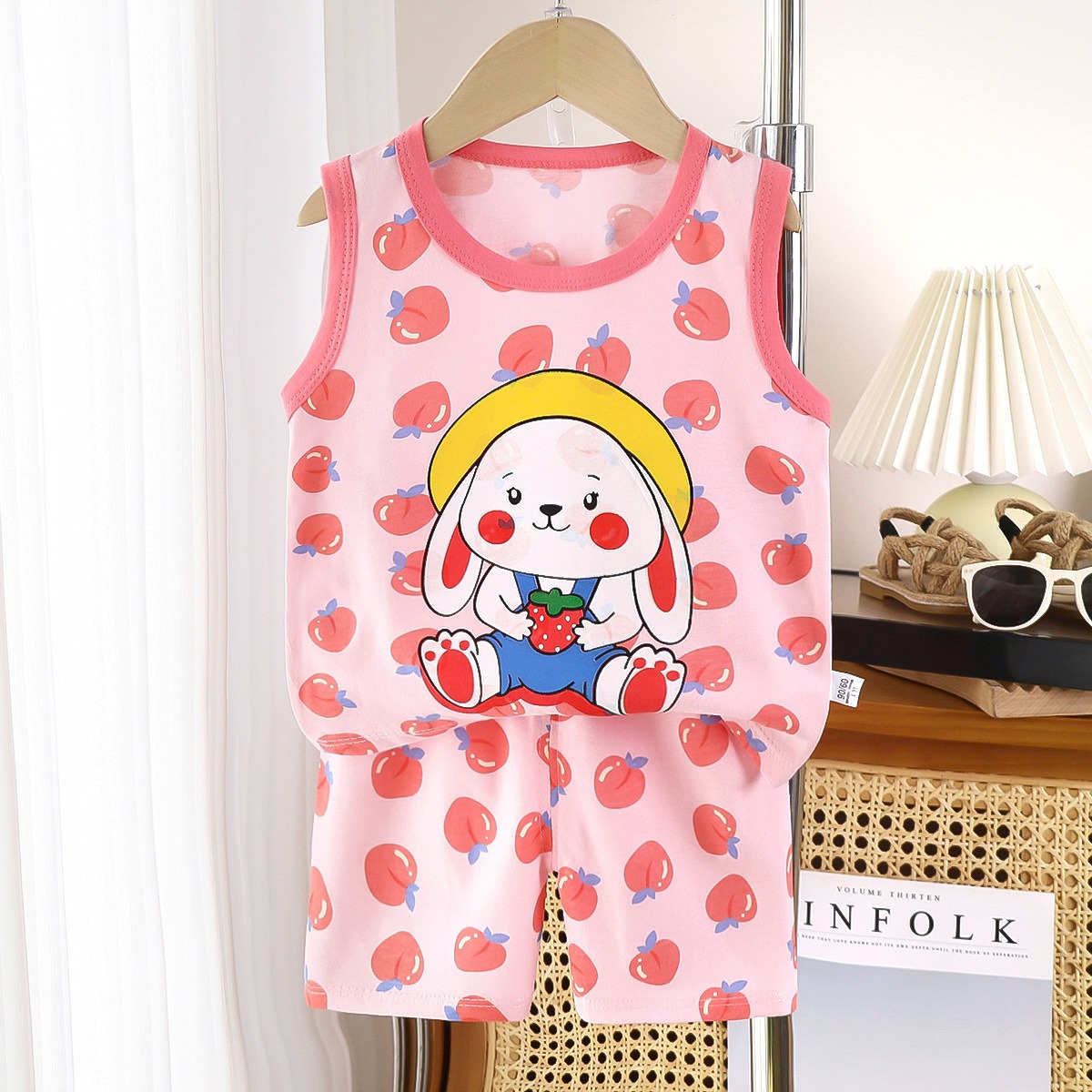 Ensemble Gilet et Short d'Été pour Enfants, 100% Coton