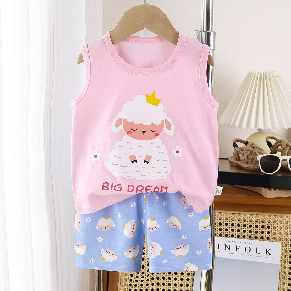 Ensemble Gilet et Short d'Été pour Enfants, 100% Coton